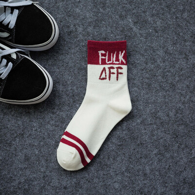 

Funny Athletic Personality Cool Letter Print Cotton Fashion Man Woman Couples Socks