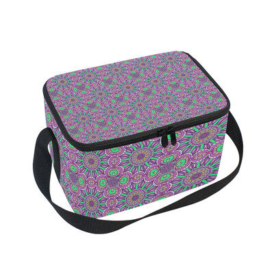 

ALAZA Insulated Lunch Box Vintage Style Lunch Bag for Men Women Portable Tote Bag Cooler Bag