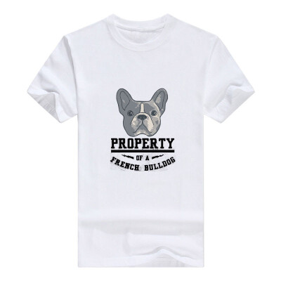 

French Bulldog Gifts Property of a French Bulldog Juniors Vneck Mens t-Shirt