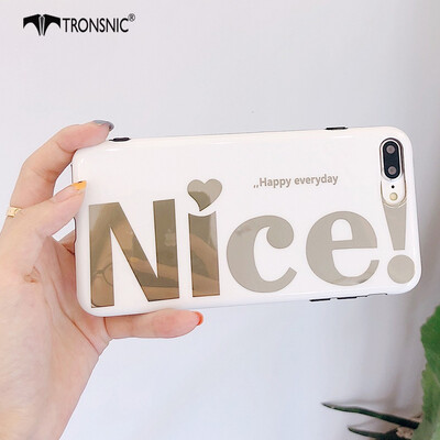 

Tronsnic Nice Miss Phone Case for iPhone 7 8 Plus Shiny Mirror Gold Cases Fashion Covers Luxury Capa