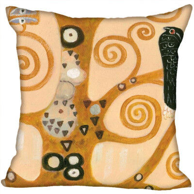 

Gustav Klimt Pillow Case For Home Decorative Pillows Cover Invisible Zippered Throw PillowCases 35x35cm 35x35CM 35x35CM