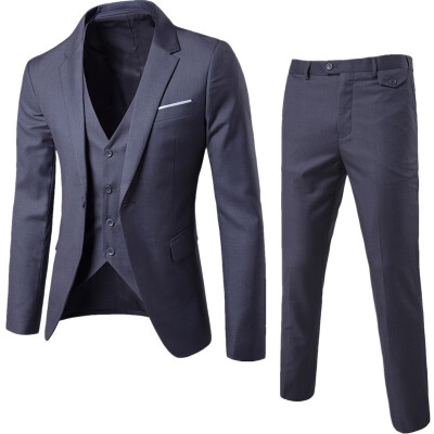 

Mens Plus Size 3 Pieces Casual Suit Men Fashion Slim Business Suit Set JacketVestPant 5XL Clearance sale1-2 size bigger than your normally wear