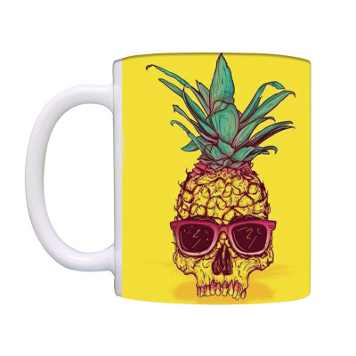 

Cool Pineapple Ceramic White Porcelain Coffee Milk Mug 11Oz Tea Cup Present Gift