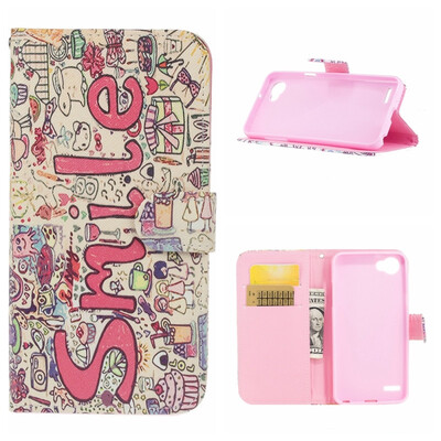 

MOONCASE LG Q6 G6 Mini painted pattern leather case - smile