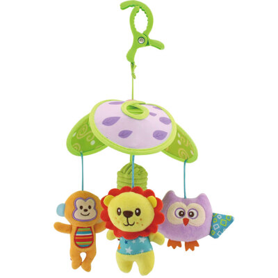 Baby Crib Mobile Toys Infant Rattle Hanging Rotating Soft Nursery