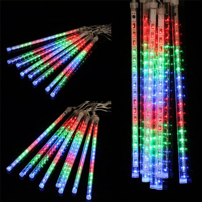 

KWB LED Meteor Shower Rain Waterproof Led Tubes String Lights 30CM 8 Tubes RGB Color Snow
