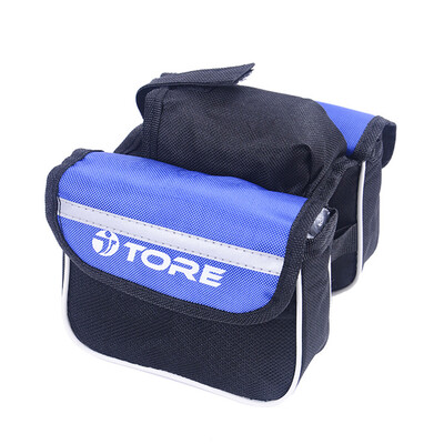 

Bicycle Frame Bag Double Pouch Cycling For Cell Phone Front Top Bike Travel Bags Accessories Red