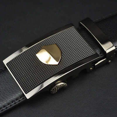 

xsby Mens Dress Leather Belt Automatic Ratchet Buckle Belts For Men Black 35mm Width