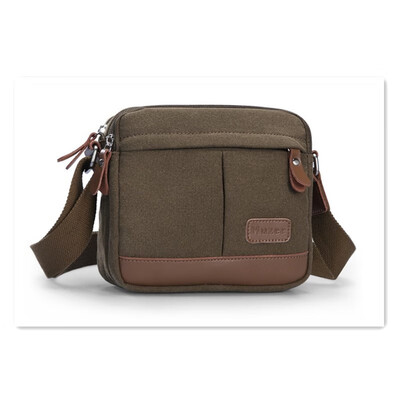 

2018 new mens canvas bag casual travel bag mens Messenger bag multi-function shoulder bag
