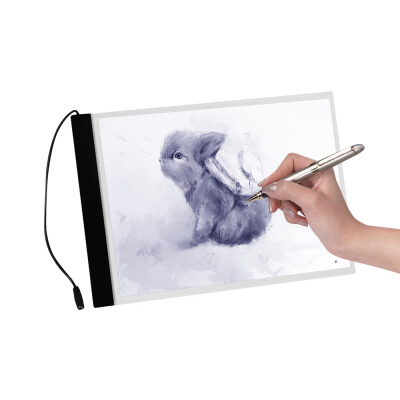 

A4 Ultra-thin LED Tracing Light Box USB Powered Light Pad Table with Dimmer 3 Level Adjustable Brightness for Artists Kids Drawing