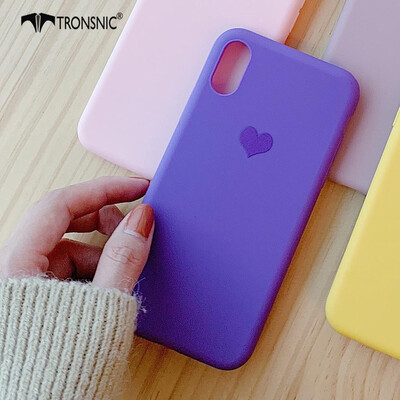 

TRONSNIC Love Heart Phone Case for iPhone  MAX Luxury Matte Pink Yellow Case Purple Silicone Cover