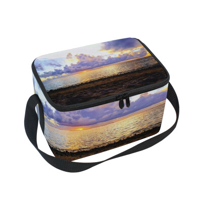 

ALAZA Lunch Box Sky Horizon Insulated Lunch Bag Large Cooler Tote Bagfor Men Women