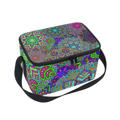 

ALAZA Insulated Lunch Box Roma Flowers Lunch Bag for Men Women Portable Tote Bag Cooler Bag