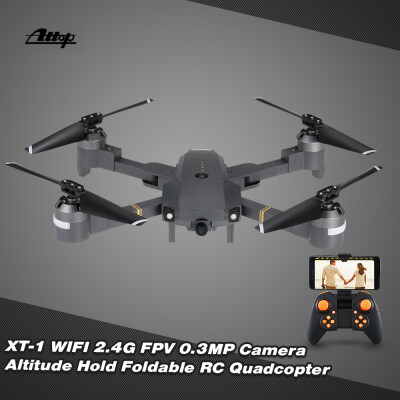 

Attop XT-1 WIFI 24G 6-axis Gyro FPV 20MP Camera 3D Flip Altitude Hold Foldable RC Quadcopter