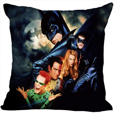 

Batman Pillow Cover Bedroom Home Office Decorative Pillowcase Square Zipper Pillow Cases Satin Fabric No Fade 35x35CM 35x35CM