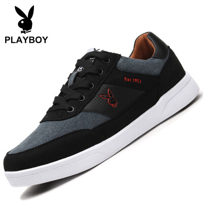 

Playboy PLAYBOY fashion sports casual shoes mens low-top tie wild DA71001 black 44