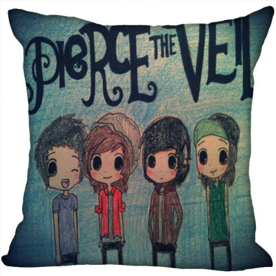 

PierceThe Veil Pillow Cover Bedroom Home Office Decorative Pillowcase Square Zipper Pillow Cases Satin Fabric No Fade 35x35CM