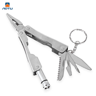 

AOTU Multifunctional Folding Pliers with LED Light Portable Outdoor Survival Tool