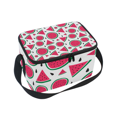 

ALAZA Lunch Box Insulated Watermelon Pattern Lunch Bag Large Cooler Tote Bagfor Men Women