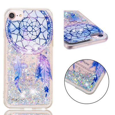 

Glitter Liquid Case for Iphone 7 Iphone 8 Fashion Pattern Bling Rugged Shockproof Soft TPU Cover