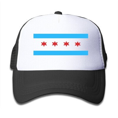 

Chicago Flag Snapback Hat Adjustable Back Mesh Cap For Baby