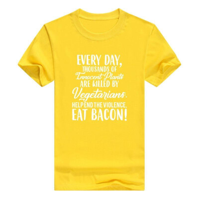 

End The Violence Eat Bacon - Funny Carnivore Save The Plants Humor T Shirt