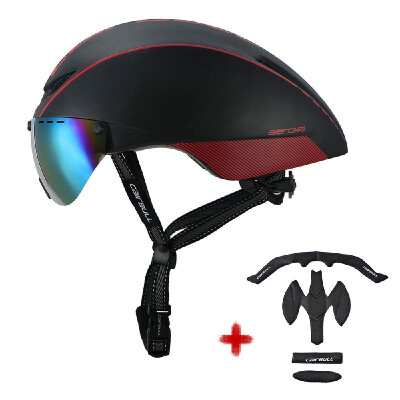 

Cycling Helmet Adult MTB Road Bike Safety Helmet Lightweight Sports Protective Equipment with Detachable Goggle Extra Lining