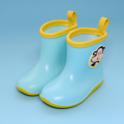 

PaulFrank big mouth monkey cute cartoon short tube waterproof men&women children rain boots PFR201 cartoon blue 24