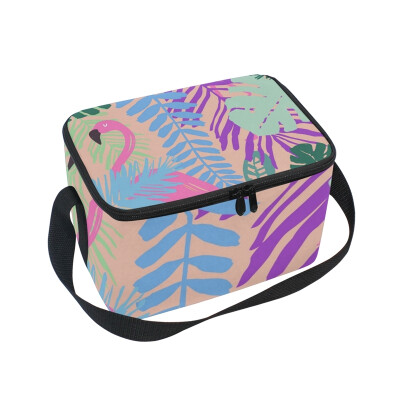 

Lunch Box Insulated Lunch Bag Large Cooler Tropical Pattern Swan Tote Bagfor Kids Men Women