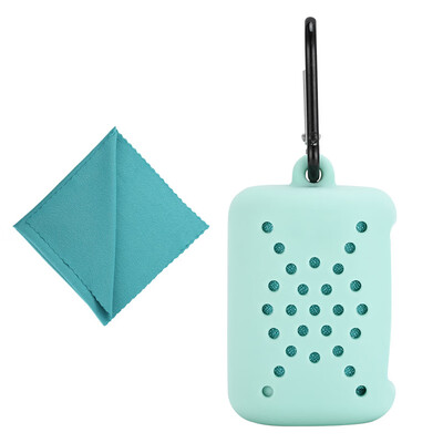 

Portable Fast Drying Microfiber Face Sports Cool Towel with Silicone Case Suitable for Outdoor Travelling Swimming Mountaineering