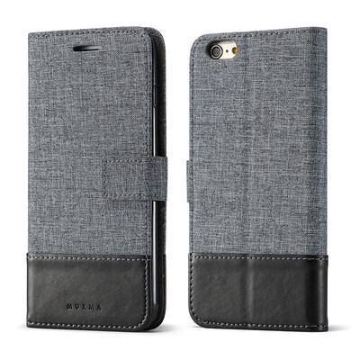 

Goowiiz Phone Case For Iphone 66s6 Plus6s Plus Fashion Canvas Leather Wallet Full package flip Holder Stand