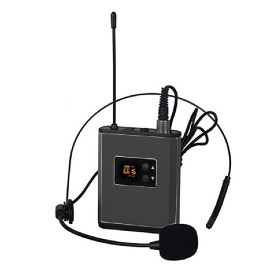 

UHF Wireless Headset Portable Recharage Microphone System with Speech Teacher Travel Guide Bodypack Transmitter