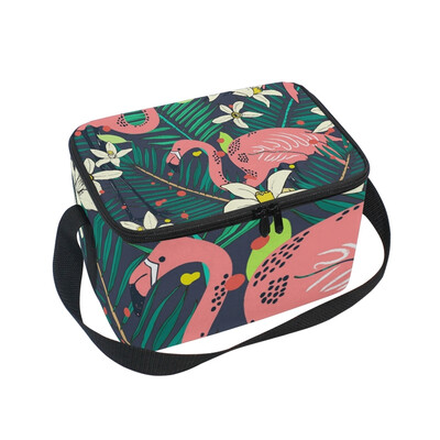 

ALAZA Insulated Lunch Box Isolated Birds Lunch Bag for Men Women Portable Tote Bag Cooler Bag