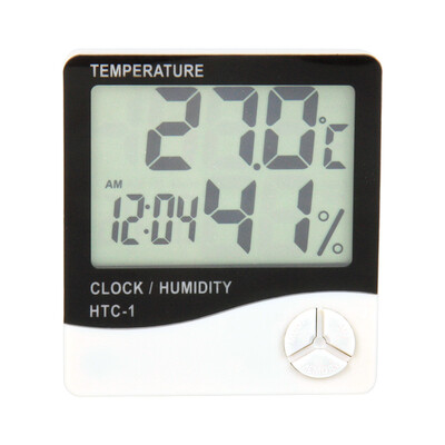 

Qiao assistant large office home indoor&outdoor thermometer hygrometer electronic thermometer&hygrometer with time alarm clock
