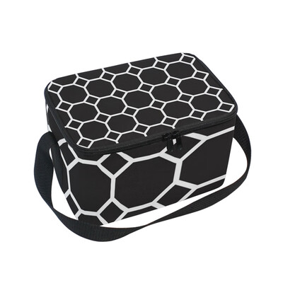 

ALAZA Lunch Box Insulated Pentagon Pattern Lunch Bag Large Cooler Tote Bag for Men Women