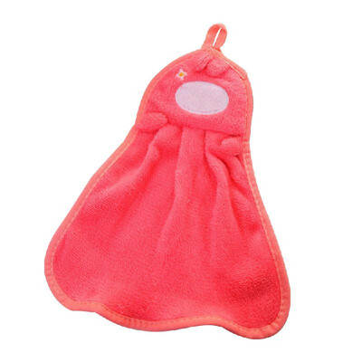 

Cute Animal New Candy Colors Hand Towels Soft Coral Velvet Animal Towel Can Be Hung Kitchen Used Green
