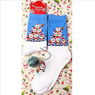 

Women Girl Cotton Socks Christmas Santa Claus Gift Kids Unisex Xmas Funny Socks