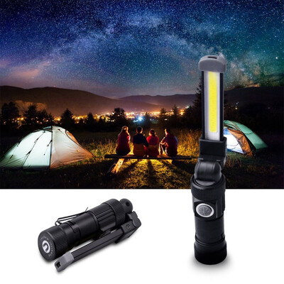 

COB LED Work Light Mini Pen Light Work Inspection Pocket Flashlight Torch Lamp USB Rechargeable With Bottom Magnet Clip