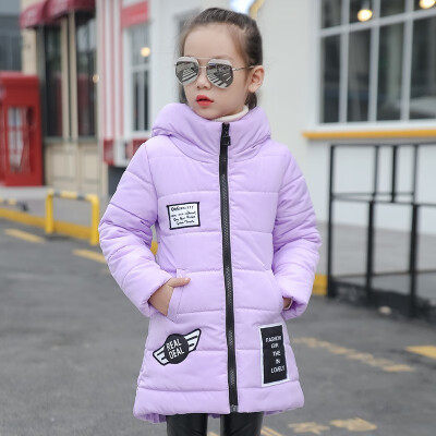 

Girls child wadded jacket outerwear medium-long cotton-padded jacket thickening childrens clothing winter warm girls coat