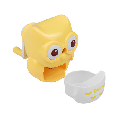 

Safe Handheld Manual Pencil Sharpener Single-hole Sharpeners School Supplies for Pupils Kids Cute Owl Shape Yellow