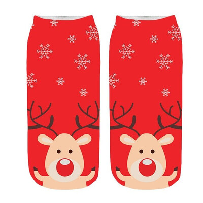 

Christmas Funny Socks Women 3D Cartoon Funny Christmas Crazy Cute Amazing Novelty Print Ankle Socks