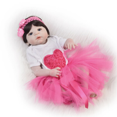 

23 Inch Lifelike Reborn Dolls Full Vinyl Silicone Fashion Princess Girl Baby Doll Toy For Sale Kid Birthday Gift Washable