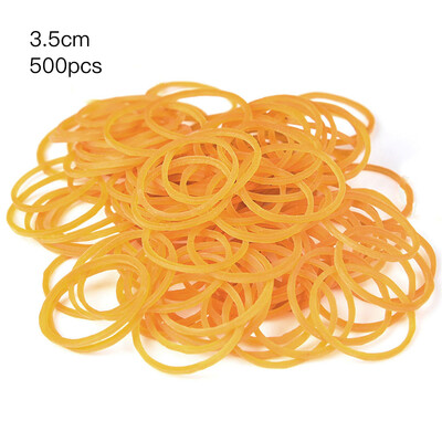 

500 Pcs Per Bag Yellow Elastic Rubber Bands Ring Loop Sturdy Stretchable Holder School Office Supplies Stationery