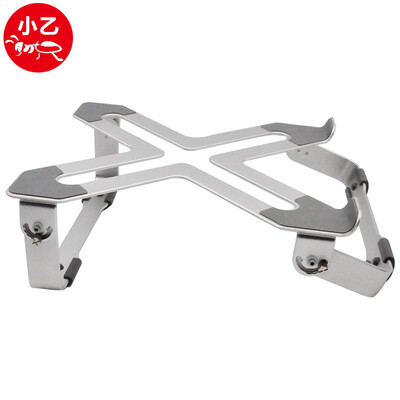 

Small aluminum alloy laptop bracket multi-speed lifting radiator folding portable desktop heightening accessories X1 silver