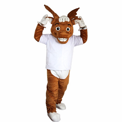 

LangtengYellow Brown Elk Moose Wapiti Mascot Cartoon Costume Cosplay Party Halloween Christmas Festival Performance