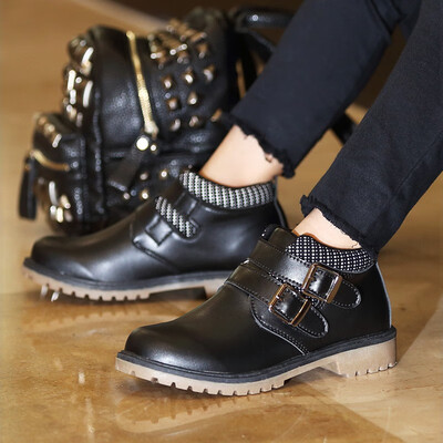 

British retro riding boots boys&boys childrens boots in high-country shoes Martin boots thick leather boots