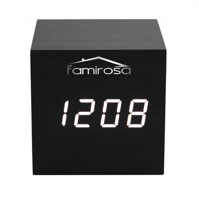 

Famirosa Display Thermometer Wooden Alarm Clock