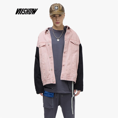

Wei Xiu viishow 2019 spring new jacket mens jacket youth tide card cardigan jacket JC1052191 light pink XL