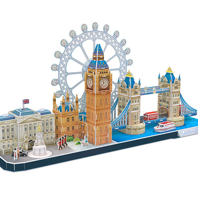 

CubicFun Assembling Toy Model 3D Puzzle Assembly Model 3d Puzzle DIY Fighting Block Building Model Eiffel Tower C044h