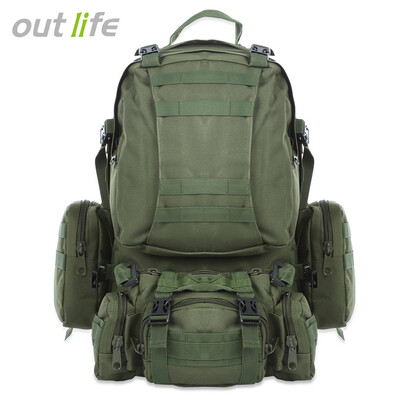 

Outlife Outdoor 50L MOLLE Military Camping Hiking Backpack